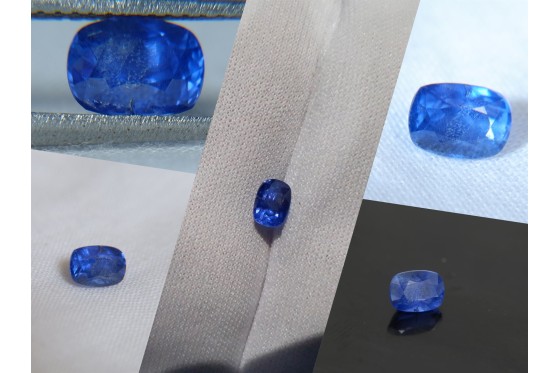 Vivid Blue Sapphire - 1.13 ct - GIA Certified - Unheated - Rectangular Cut