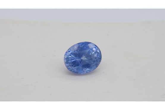 3.162 ct - GIA certified - Vivid Blue Ceylon Sapphire - Checkerboard Oval