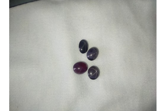 4 Unheated Star Spinel Lot - 13.05 ct - Handcrafted Cabochon Cut