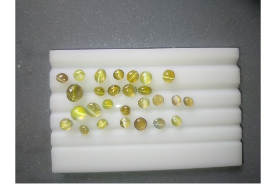 27 Unheated Chrysoberyl Cat's Eye - 20.05 ct - Eye Clean - Handcrafted Cut