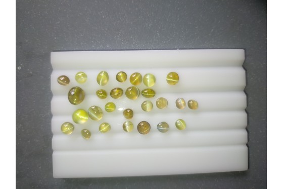 27 Unheated Chrysoberyl Cat's Eye - 20.05 ct - Eye Clean - Handcrafted Cut