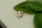 1.15 ct - Yellowish-Bronze Sapphire - Round Antique Cut - Lab Certified -