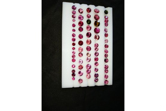 Unheated Tourmaline 23.80 ct - AAA Quality - 69 Pieces - Eye Clean