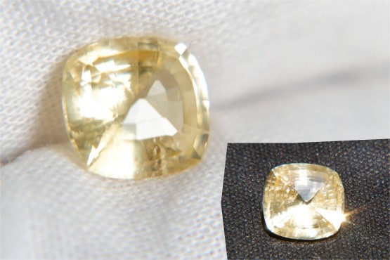 Yellow Sapphire - 1.89 ct - AGL Certified - Unheated - Cushion Cut