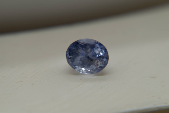 2.90 ct Unheated Pastel Blue Sapphire - Oval Checkerboard Cut - GIA Certified