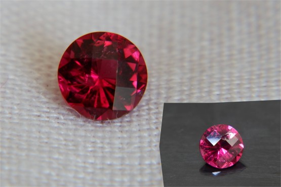 Untreated Rubellite - 0.78 ct - Raspberry Red - Eye Clean - Round Cut