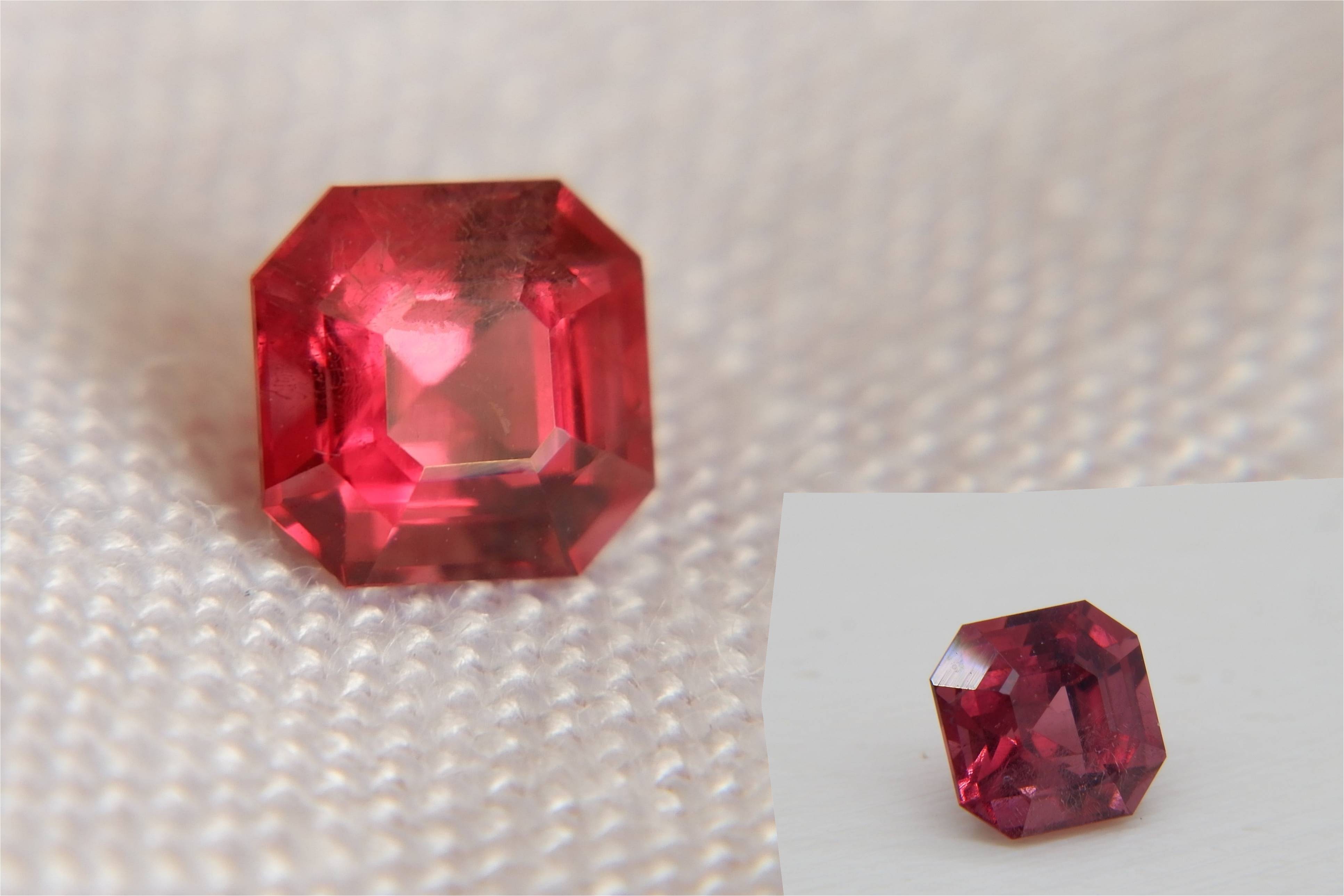 Padparadscha Sapphire - unheated - GIA certified - 1.12 ct - Asscher cut