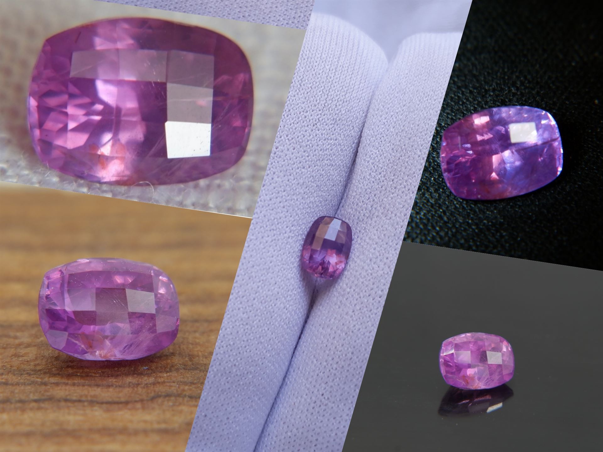 1.59 ct GIA Certified Tri-color Pink/Purple/Red Sapphire - Antique Cut