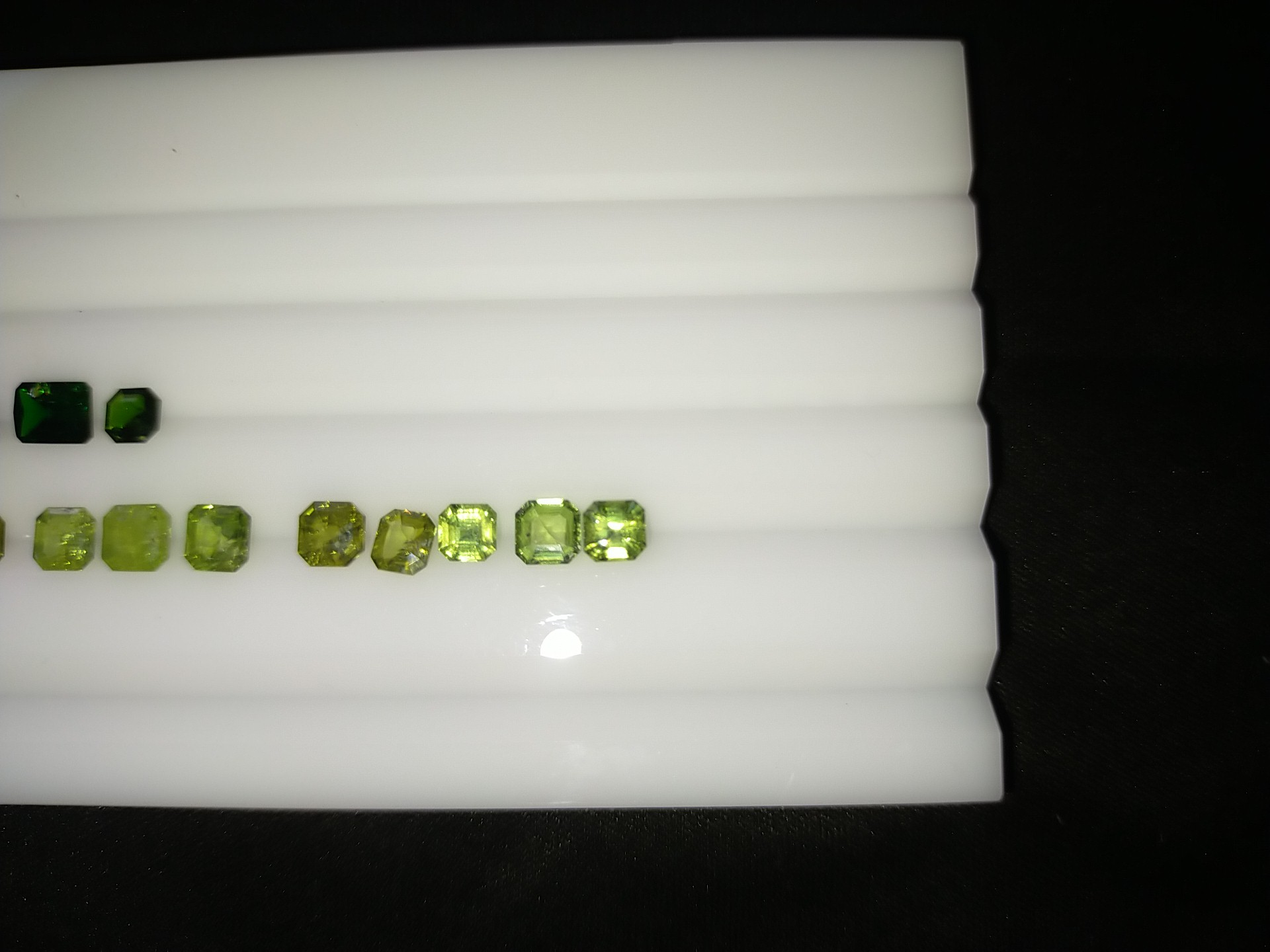 14 Unheated Demantoid Garnet Lot - 6.25 ct - VS-SI Clarity - IGL Certified