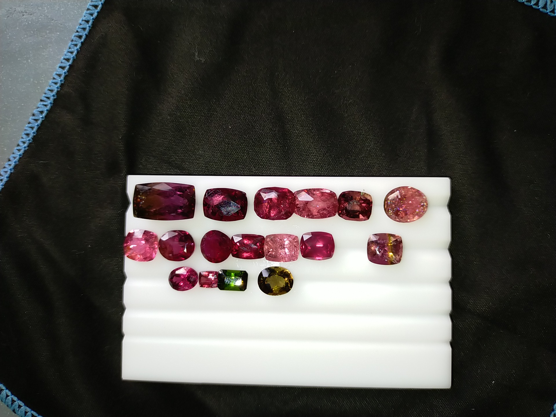 17 Unheated Tourmaline Lot - 46.05 Carats - Mixed Cuts - Eye Clean