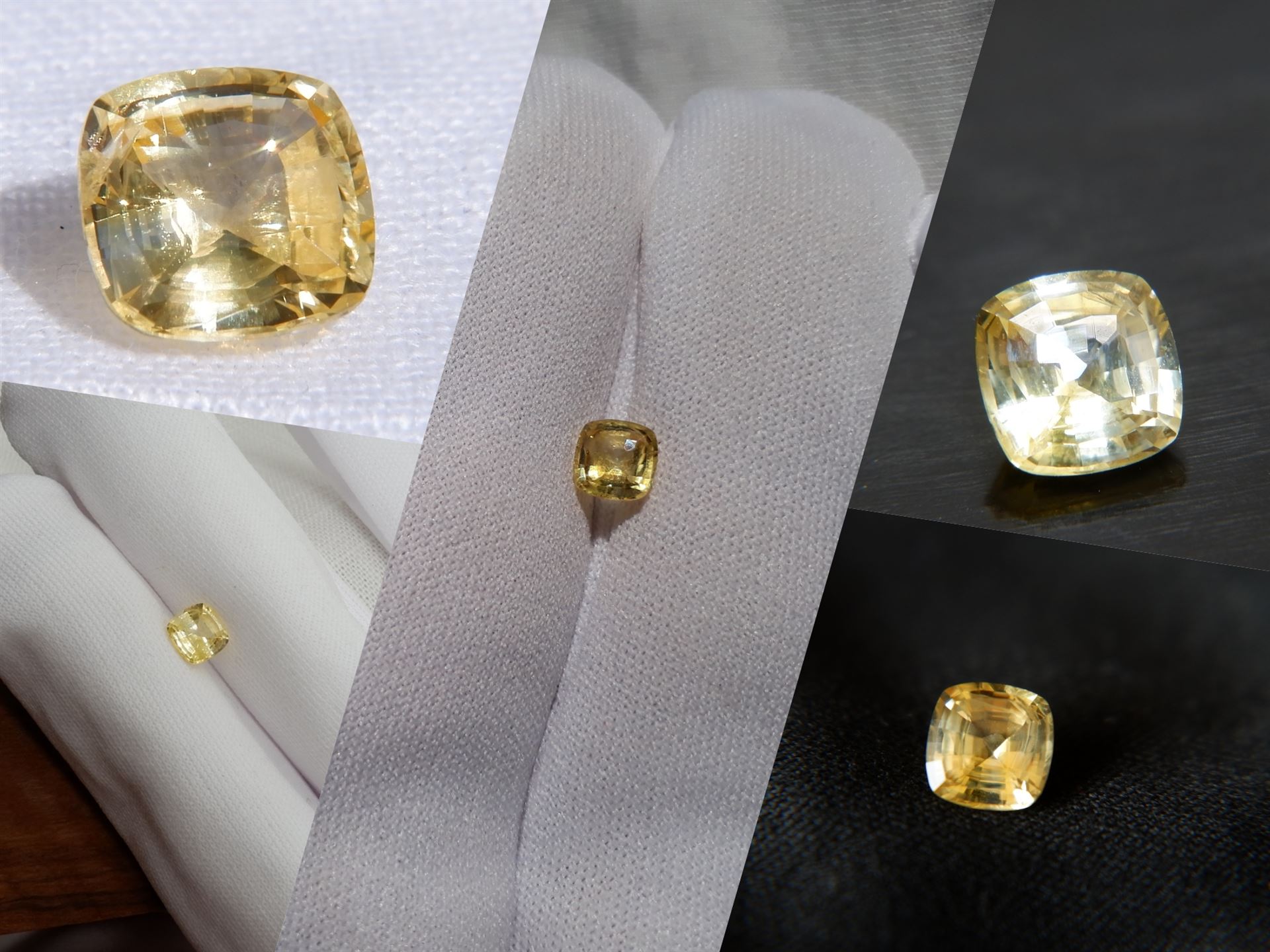 GIA Certified 1.06 ct Unheated Yellow Sapphire - Cushion Cut - Handcrafted