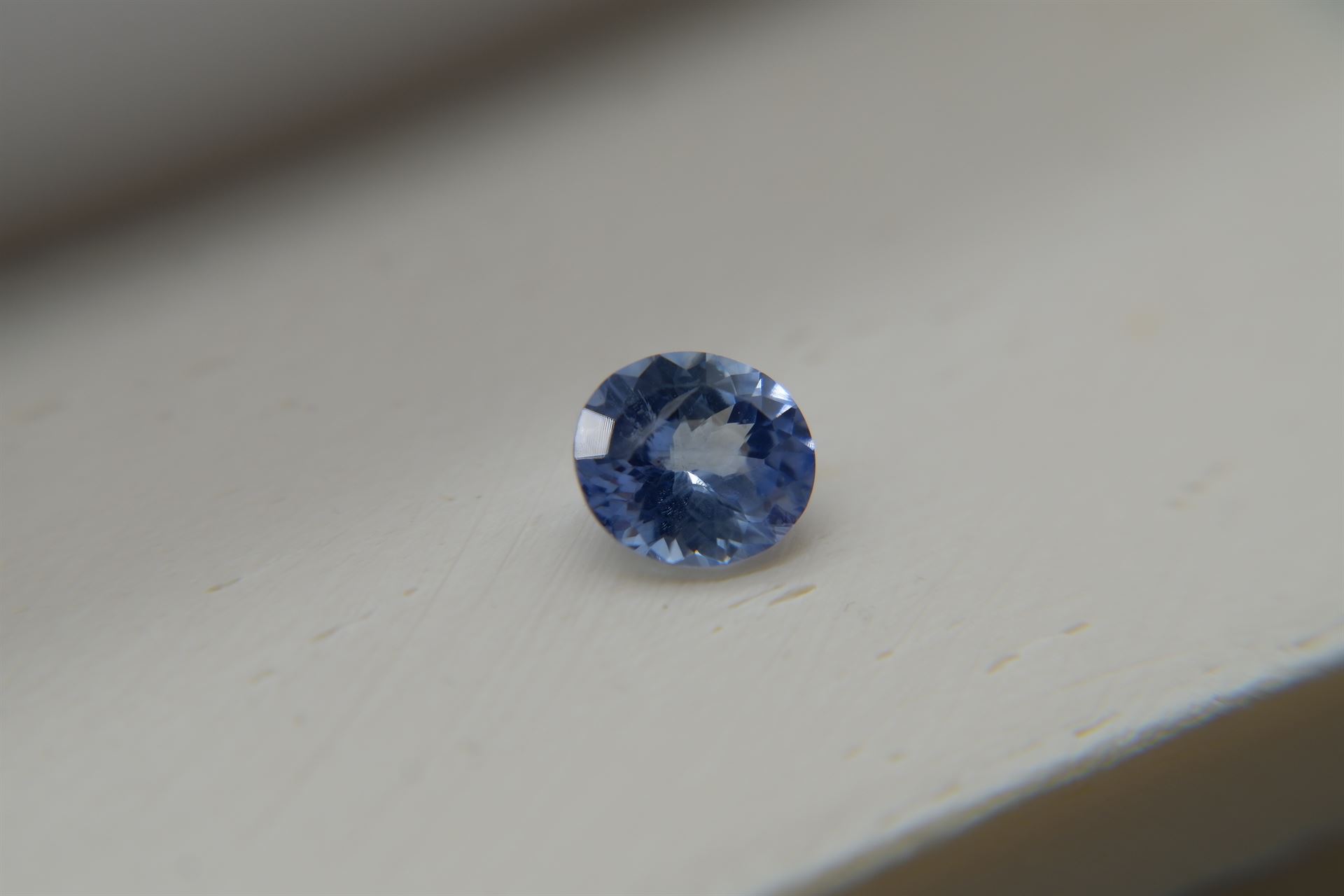 1.15 ct Unheated Velvet Blue Sapphire - Oval Checkerboard Cut - IGL Certified