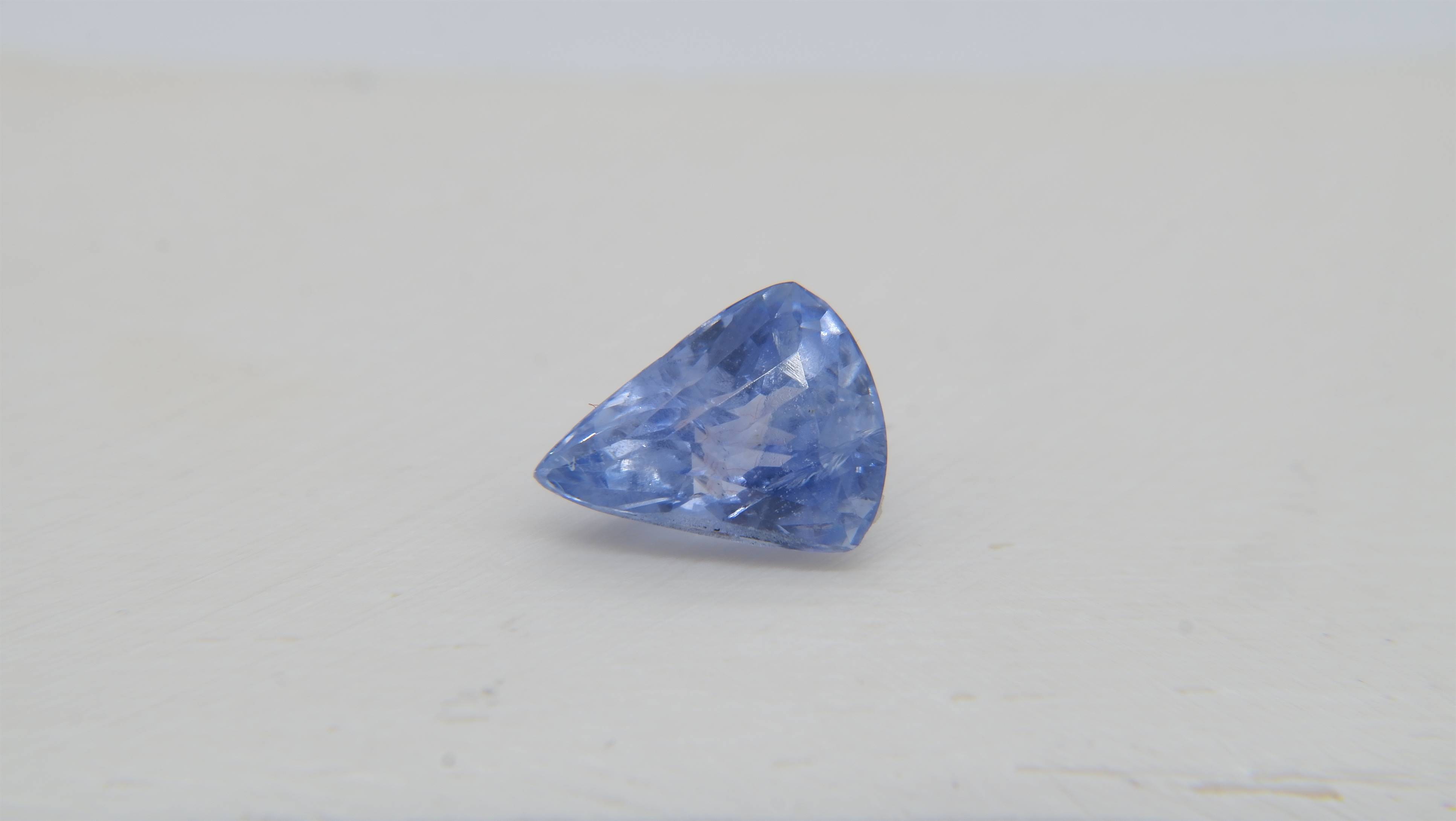 Premium Sky-Blue Ceylon Sapphire 1.945 ct - GIA Certified - Pear Cut